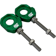 Ozminis Honda/Kawasaki Green Billet Chain Adjusters