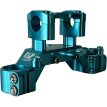 Ozminis Honda CRF110F Teal/Silver Top Triple Clamp