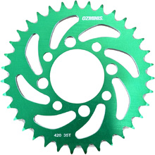 Ozminis Kawasaki KLX110/L 02-25 Green Spiral Rear Sprocket - 35T