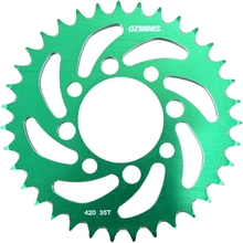Ozminis Kawasaki KLX110 Green Spiral Rear Sprocket - 38T