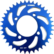 Ozminis Yamaha TTR110 Blue Spiral Rear Sprocket - 35T