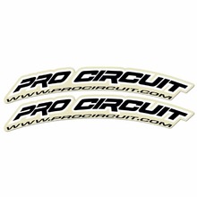 Pro Circuit Black Front Fender Decal Sticker Kit