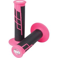 Pro Taper Clamp On Neon Pink/Black Half Waffle Grips