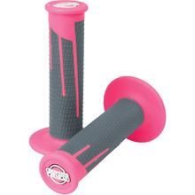 Pro Taper Clamp On Neon Pink/Grey Full Diamond Grips