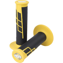 Pro Taper Clamp On Yellow/Black Half Waffle Grips