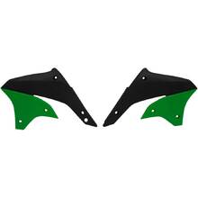 Racetech Kawasaki KLX450R 07-24 Black/Green Radiator Shrouds