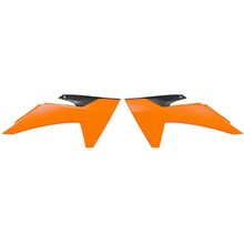Racetech KTM 65 SX 24-27 Orange/Black Radiator Shrouds