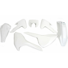 Racetech Husqvarna TE/FE 17-19 White Plastics Kit With Headlight Plastic