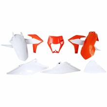 Racetech KTM EXC/EXCF 20-23 Orange/White Plastics Kit