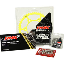 RHK Suzuki RMZ250 07-12 Yellow Chain/Sprocket/Bolt Kit