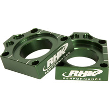RHK Kawasaki KX/KXF/KLX Suzuki RMZ Green Axle Blocks
