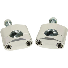 RHK 10mm Bolt Silver Tapered Handlebar Mounts/Risers