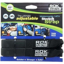 ROK Straps Adjustable 60" Cruiser Black Motorcycle Twin Pack