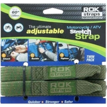 ROK Straps Adjustable 60" Green Camo Motorcycle Twin Pack