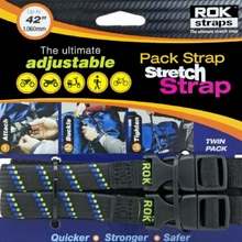 ROK Straps Adjustable 42" Black/Blue/Green Pack Strap Twin Pack