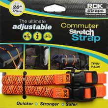 ROK Straps Adjustable 28" Orange/Reflective Commuter Twin Pack