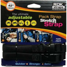 ROK Straps Adjustable 42" Black/Black Pack Strap Twin Pack
