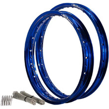 D.I.D Yamaha YZF 09-27 21"/19" Blue STX Rim Set & Bulldog HD Spokes