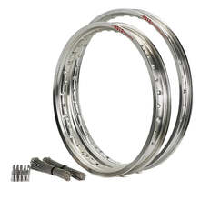 D.I.D Yamaha WRF 99-01 21"/18" Silver STX Rim Set & Bulldog HD Spokes