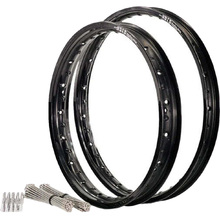 D.I.D Honda CRF230F 03-20 21"/18" Black STX Rim Set & Bulldog HD Spokes