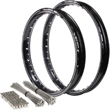 Excel KTM EXC/EXC-F 03-27 21"/18" Black A60 Rim Set & Bulldog HD Spokes