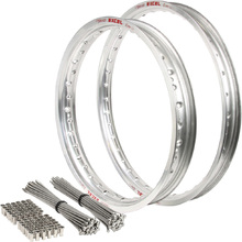 Excel KTM 85SX BW 04-27 19"/16" Silver Takasago Rim Set & Bulldog HD Spokes