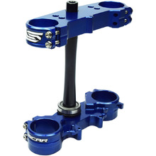 Scar Racing Yamaha YZ250 15-25 25mm Offset Blue Triple Clamps