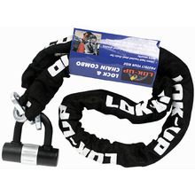 Lok-Up Black/Silver Chain and U Padlock