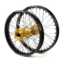 SM Pro/Excel A60 Suzuki DRZ400E 00-24 21"/18" Black/Gold Wheel Set