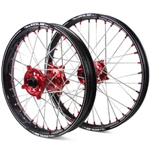 SM Pro/Excel A60 Honda CRF250/450R 14-26 21"/19" Black/Red Wheel Set
