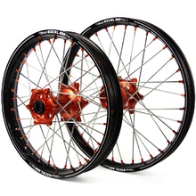 SM Pro/Excel A60 KTM SX/SXF 16-22 21"/19" Black/Orange Wheel Set