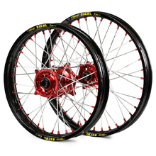 SM Pro/Excel Takasago Honda CRF250/450RX 17-26 21"/18" Black/Red/Red Wheel Set