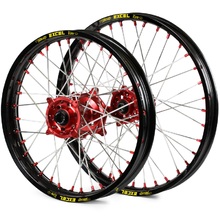 SM Pro/Excel Takasago Honda CRF250/450R 02-13 21"/19" Black/Red Wheel Set