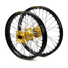 SM Pro/Excel Takasago Suzuki RMX450Z 10-19 21"/18" Black/Gold Wheel Set