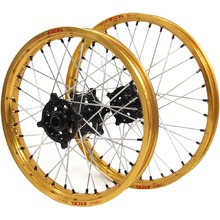 SM Pro/Excel Takasago Suzuki RMZ250/450 05-27 21"/19" Gold/Black Wheel Set
