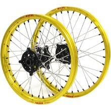 SM Pro/Excel Takasago Suzuki RMZ250/450 05-27 21"/19" Yellow/Black Wheel Set