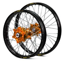 SM Pro/Excel Takasago KTM 950/990 Adventure 03-12 21"/18" Black/Orange Wheel Set