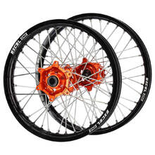 SM Pro/Excel One KTM EXC/EXC-F 03-23 21"/18" Orange/Black Wheel Set