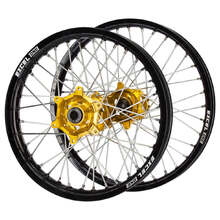SM Pro/Excel One Suzuki RMX450Z 10-19 21"/18" Gold/Black Wheel Set