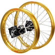SM Pro Platinum Suzuki RM85 SW 02-27 17"/14" Gold/Black Wheel Set