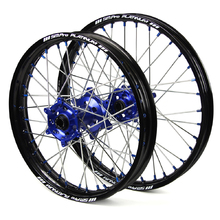 SM Pro Platinum Husqvarna TC/FC 14-22 21"/19" Black/Blue/Blue Wheel Set