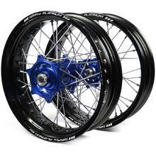 SM Pro Platinum Husqvarna TC/FC/TE/FE 14-23 Black/Blue Non Cushed Motard Wheel Set