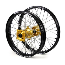 SM Pro Platinum Suzuki RMZ250/450 05-27 21"/19" Black/Gold Wheel Set