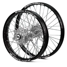 SM Pro Platinum Suzuki DR650SE 06-21 21"/18" Black/Silver Wheel Set