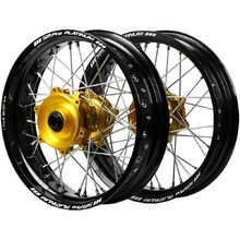 SM Pro Platinum Suzuki DR650SE 06-21 21"/17" Black/Gold Wheel Set
