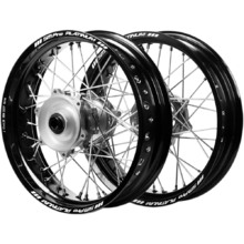 SM Pro Platinum Suzuki DR650SE 06-21 21"/17" Black/Silver Wheel Set