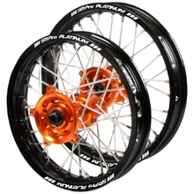 SM Pro Platinum KTM 85 SX BW 21-24 19"/16" Black/Orange Wheel Set