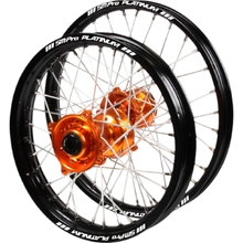 SM Pro Platinum KTM 85 SX BW 25-27 19"/16" Orange/Black Wheel Set