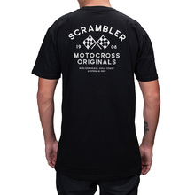 ScramblerMX Checkered Flag Black Tee