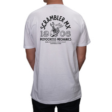 ScramblerMX Moto Mechanic White Tee